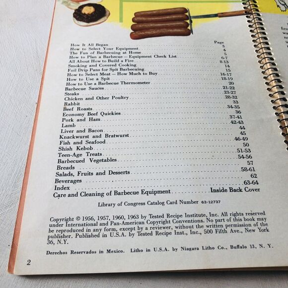 Vintage 1963 Barbecue Cookbook Big Boy Illustrated Recipes Spit Fire Grill Steak - Picture 4 of 16
